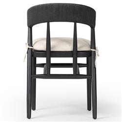 Tanner Updated Traditional Cream Performance Black Oak Dining Chair|