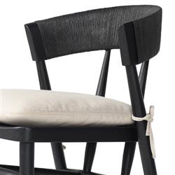 Tanner Updated Traditional Cream Performance Black Oak Dining Chair|