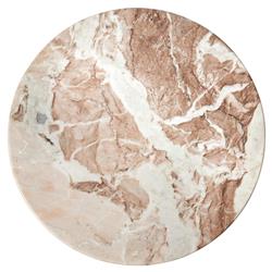 Alastair Modern Classic Beige Marble Round End Table|