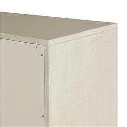 Maya Modern Classic Cream Linen Wrapped Bar Cabinet|