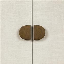 Maya Modern Classic Cream Linen Wrapped Bar Cabinet|