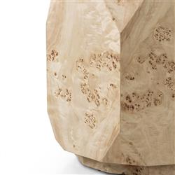 Daphne Modern Classic Light Brown Burl Wood End Table|