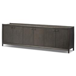 Genesis Rustic Lodge Black Oak Wood Sideboard|
