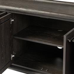 Genesis Rustic Lodge Black Oak Wood Sideboard|
