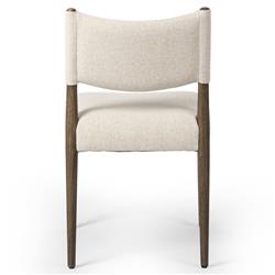 Odelia Modern Classic Cream Performance Brown Wood Dining Chair|