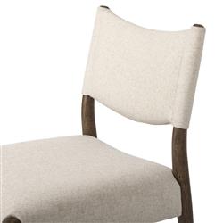 Odelia Modern Classic Cream Performance Brown Wood Dining Chair|