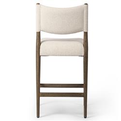 Odelia Modern Classic Cream Performance Brown Wood Counter Stool|