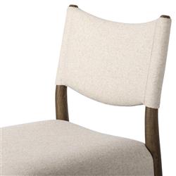 Odelia Modern Classic Cream Performance Brown Wood Counter Stool|