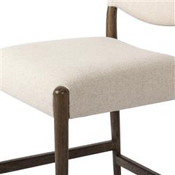 Odelia Modern Classic Cream Performance Brown Wood Counter Stool|
