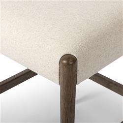 Odelia Modern Classic Cream Performance Brown Wood Counter Stool|