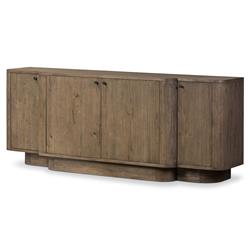 Caleb Rustic Lodge Brown Oak Media Console - 85"|