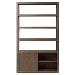 Zack Rustic Lodge Brown Oak Wood Bookcase|