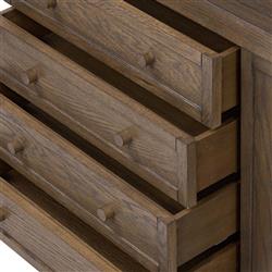 Zack Rustic Lodge Brown Oak Wood Bookcase|