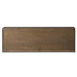 Zack Rustic Lodge Brown Oak Wood Media Console - 78"|