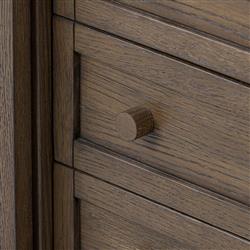 Zack Rustic Lodge Brown Oak Wood Media Console - 78"|