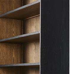 Clarence Rustic Lodge Black Oak Bookcase|