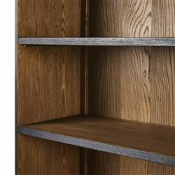 Clarence Rustic Lodge Black Oak Bookcase|