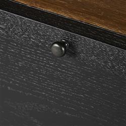 Clarence Rustic Lodge Black Oak Bookcase|