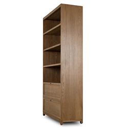Clarence Rustic Lodge Brown Oak Bookcase|