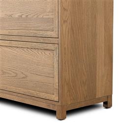 Clarence Rustic Lodge Brown Oak Bookcase|