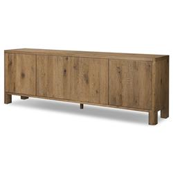Slade Rustic Lodge Brown Oak Media Cabinet - 94"|