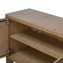 Slade Rustic Lodge Brown Oak Media Cabinet - 94"|