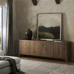 Slade Rustic Lodge Brown Oak Media Cabinet - 94"|