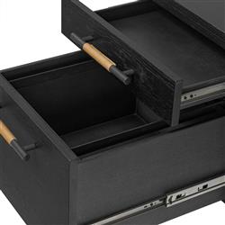 Matthew Modern Classic Black Oak Wood Desk|