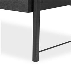 Matthew Modern Classic Black Oak Wood Desk|