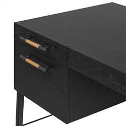 Matthew Modern Classic Black Oak Wood Desk|