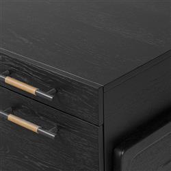 Matthew Modern Classic Black Oak Wood Desk|