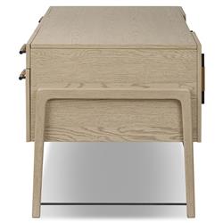 Matthew Modern Classic Brown Oak Wood Desk|