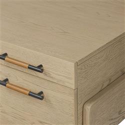 Matthew Modern Classic Brown Oak Wood Desk|