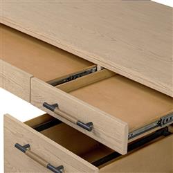 Matthew Modern Classic Brown Oak Wood Desk|