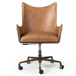 Robin Modern Classic Brown Leather Office Chair|