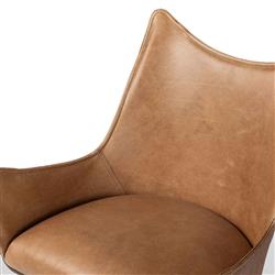 Robin Modern Classic Brown Leather Office Chair|
