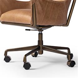 Robin Modern Classic Brown Leather Office Chair|