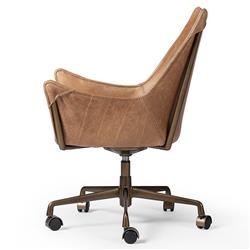 Robin Modern Classic Brown Leather Office Chair|