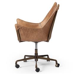 Robin Modern Classic Brown Leather Office Chair|
