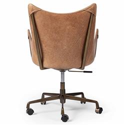 Robin Modern Classic Brown Leather Office Chair|