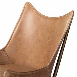 Robin Modern Classic Brown Leather Office Chair|