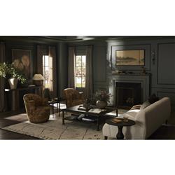 Farrah French Country Dark Brown Oak Square Coffee Table|