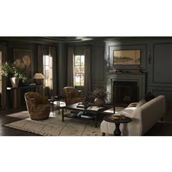 Farrah French Country Dark Brown Oak Square Coffee Table|