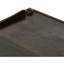 Farrah French Country Dark Brown Oak Square Coffee Table|