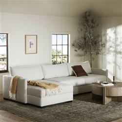 Wil Cream Performance 2-Piece Sleeper Sectional - Left Chaise - 126"|