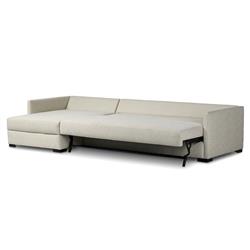 Wil Cream Performance 2-Piece Sleeper Sectional - Left Chaise - 126"|