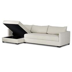 Wil Cream Performance 2-Piece Sleeper Sectional - Left Chaise - 126"|