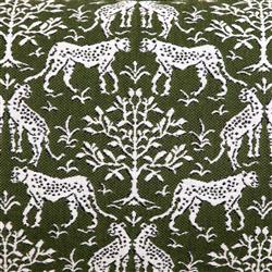 Luca Global Dark Green Cheetah Indoor Outdoor Throw Pillow - 20x20|