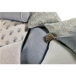 Jules Modern Blue Velvet Indoor Outdoor Tassel Throw Pillow - 20x20|