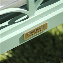 Tracey French Country White Sunbrella Green Aluminum Outdoor Chaise Lounge|